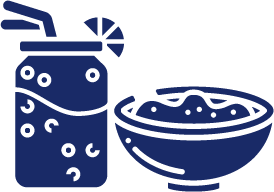 alimentos y bebidas icono