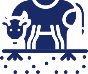 icono alimentos vaca azul